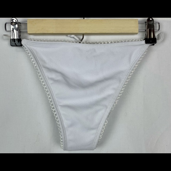 White lace with String tie bikini bottoms - Picture 3 of 4